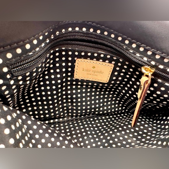 Kate Spade ♠️ New York Kennedy Park Aleah Nylon Crossbody Folding Bag, Black - Picture 6 of 10